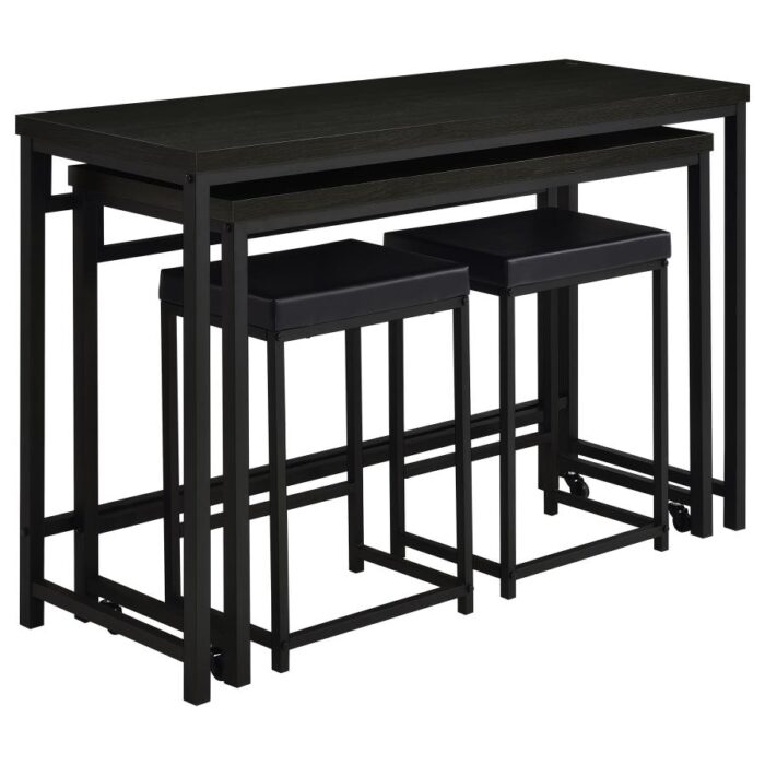 JACK 4 PC COUNTER HT BLACK DINING SET - Image 7